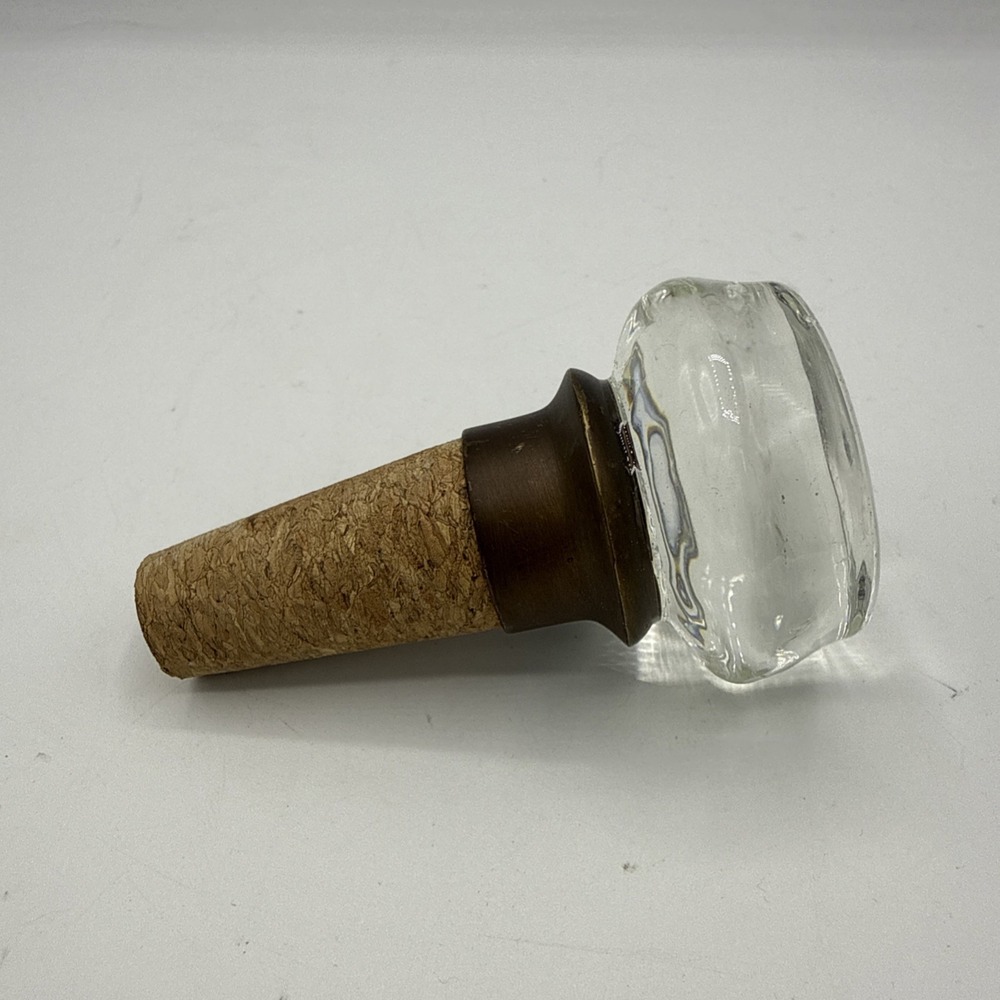 Crystal "Doorknob" Bottle Stopper Mud Pie Wine Champagne Bottle Cork Party